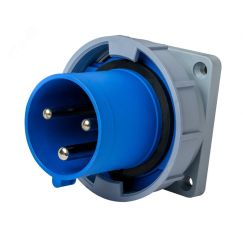 Вилка для скрытой проводки 2Р+РЕ 63А 220В IP67 ВЩ-103 SE (Dekraft) 26235DEK