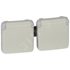 Plexo Розетка 2К+З SCHUKO белая 2п горизонтальная LEGRAND 069642
