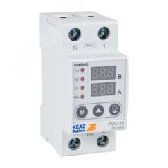Реле напряжения OptiRel D PVС-80 с ЖК-дисплеем и контролем тока 80 А КЭАЗ 357870