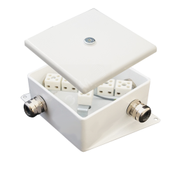 Коробка монтажная огнестойкая КМ-О (6к)-IP66-120х120 два ввода AD Гефест-СПб КМ-О (6к)-IP66-120х120 AD