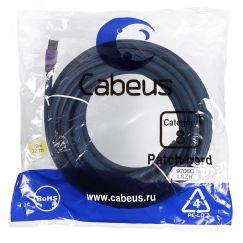 Патч-корд S/FTP, категория 8 (40G, 2000 MHz), 2xRJ45/8p8c, экранированный, синий, LSZH, 10 м Cabeus PC-SSTP-RJ45-Cat.8-10m-LSZH