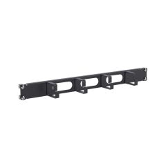 Организатор кабельный с отверстиями  4 кольца, 19&quot; 1U, RAL9005