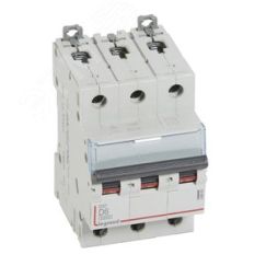 Выключатель автоматический трехполюсный 6А D DX3 6kA/10kA LEGRAND 408085