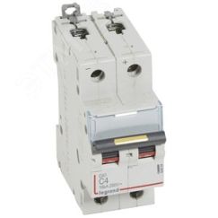 Выключатель автоматический двухполюсный 4А C DX3 10/16kА DC LEGRAND 409564