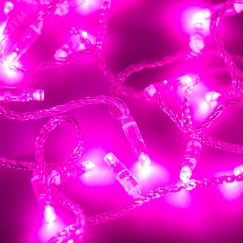 Гирлянда светодиодная декоративная ARD-STRING-CLASSIC-10000-CLEAR-100LED-FLASH PINK (230V, 7W) (ARDCL, IP65) Arlight 025792