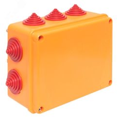 Коробка огнестойкая 190х140х70мм IP55, 10 двойных клеммников 0,5-4 мм2 EKF plc-kmrf-190-20-04