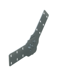 Соединитель шарнирный вертикальный H 100 мм, цинк-ламельный (аналог горячеоцинкованный)