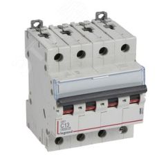Выключатель автоматический четырехполюсный 13А С DX3 6kA/10kA LEGRAND 407927