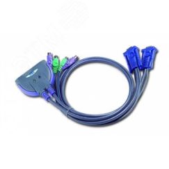 Переключатель KVM 2 порта, VGA, PS/2, 2048 x 1536 Aten CS62S