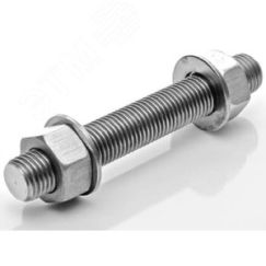 Шпилька М27х165 А193 В8М ASME B18.31.1М с 2мя     гайками М27 А194 8МА ASME B18.2.4.1М ОМ Групп ШМ27х165/2ГASME