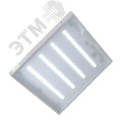 ДВО/ДПО-40Вт 5000К 5200Лм -RS-OF-40W4L-01-002 Микропризма IP40 595х595х40 LEDALL 0637750