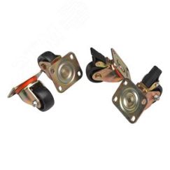 Комплект роликов, 2 шт с тормозом, 2 шт обычных, 150 кг на ролик DATAREX Datarex DR-460000
