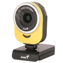 Веб-камера QCam 6000 1920x1080, микрофон, 360град, USB 2.0, желтый Genius 32200002409