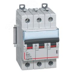 Выключатель автоматический трехполюсный 40А B DX3 6kA/10kA LEGRAND 407565