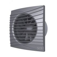 Вентилятор осевой вытяжной с обратным клапаном D100 декоративный DiCiTi SILENT 4C Dark Gray metal