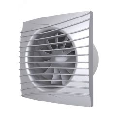 Вентилятор осевой вытяжной с обратным клапаном D100 декоративный DiCiTi SILENT 4C Gray metal