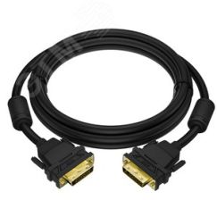 Кабель DVI-D 25M на 25M, 10 м., черный, позолоченные контакты, ферритовые кольца Greenconnect GCR-DM2DMC2-10.0m