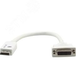 Кабель-переходник DisplayPort M на DVI F, 0.3 м., белый Kramer ADC-DPM/DF