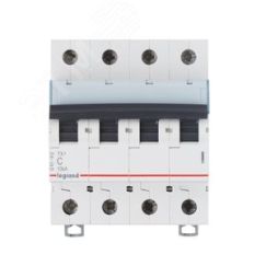Выключатель автоматический четырехполюсный 50А C TX3 6кА LEGRAND 404075