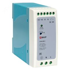 Блок питания на дин рейку 40 Вт, 240 В AC /5 В DC EKF DR-M-40W-5