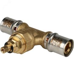 Вентиль с хромированной ручкой 20х20 для металлопластиковых труб STOUT SFP-0014-002020