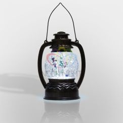 Фонарь декоративный с эффектом Снегопада и подсветкой Снеговики, белый Neon-Night 501-061