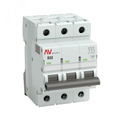 Выключатель автоматический AV-10 3P 32A (B) 10кА AVERES EKF mcb10-3-32B-av