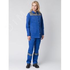 Костюм женский Весна-1 СОП NEW (ткань Смесовая,210) брюки, васильковый серый, 52-54 182-188 Факел-спецодежда 87471191
