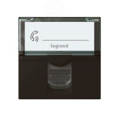 Розетка RJ 45 Mosaic категория 6a - STP - 2 модуля - матовая черная LEGRAND 079176L