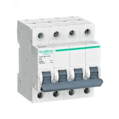 Выключатель автоматический четырехполюсный (АВ) С 6А 4P 6kA 400В City9 Set SE (Systeme) C9F36406
