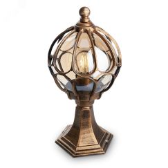 Светильник НТУ-60w столб-0.38м Е27 IP44 черное золото FERON PL3704 чер.зол.