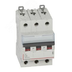 Выключатель автоматический трехполюсный 6А С DX3 6kA/10kA LEGRAND 407855