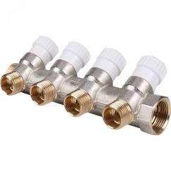 Коллектор распределительный 3/4', 4 отвода 1/2' STOUT SMB 6851 341204