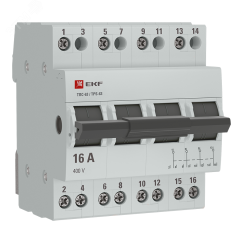 Трехпозиционный переключатель ТПС-63 4P 16А PROxima EKF TPS416