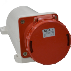 Розетка для монтажа на поверхность  135-63А-6h-380AC-3P+PE+N-IP67 КЭАЗ 241221