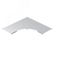 Крышка к углу плоскому плавному универсальному 90 град. к лотку 150 радиус 200 мм, толщ. 1,5 мм, гор. цинк OSTEC 321109