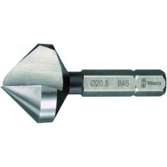 Насадка-зенкер 845/1 конический одноканавочный хвостовик 1/4 C 6.3 12.40 x 36 мм WERA WE-104663