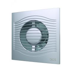 Вентилятор осевой вытяжной с обратным клапаном D100 декоративный DiCiTi SLIM 4C Gray metal