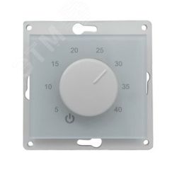 Термостат Th-HF-G-W механический под рамку Schneider Electric Glossa белый EXTHERM Extherm Th-HF-G-W