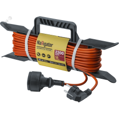 Удлинитель силовой NPE-F-30-E-3x1 на рамке c/з 30м ПВС 3х1 2200 Вт IP44 Navigator Group 93931