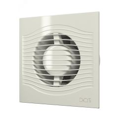 Вентилятор осевой вытяжной с обратным клапаном D100 декоративный DiCiTi SLIM 4C Ivory