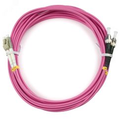 Шнур оптический duplex 20м LC-ST 50/125 мм OM4 LSZH Cabeus FOP-50-OM4-LC-ST-20m