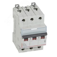 Выключатель автоматический трехполюсный 10А B DX3 6kA/10kA LEGRAND 407559