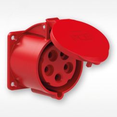 Розетка встраиваемая прямая 32А/400V/3P+N+E/IP67, фланец 75x75 PCE 3252-6