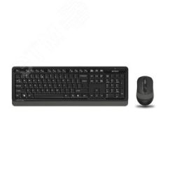 Комплект клавиатура + мышь беспроводной Fstyler FG1010, мультимедиа, черный/серый A4Tech 1147570