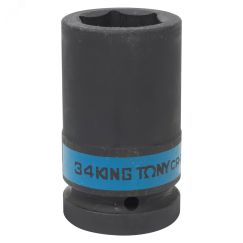 Головка торцевая ударная глубокая шестигранная 1', 34 мм King Tony 843534M
