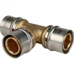 Тройник равнопроходный 32х32х32 для металлопластиковых труб прессовой STOUT SFP-0006-323232