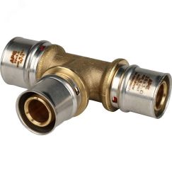 Тройник переходной 32х26х26 для металлопластиковых труб прессовой STOUT SFP-0005-322626