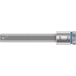 Головка торцевая 8740 B Hex-Plus HF Zyklop со вставкой под внутренний шестигранник DR 3/8 с функцией фиксации крепежа 3/8 x 100 мм WERA WE-003094