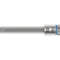 Головка торцевая 8740 B Hex-Plus HF Zyklop со вставкой под внутренний шестигранник DR 3/8 с функцией фиксации крепежа 10 x 100 мм WERA WE-003044